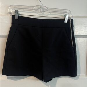 Zara Women's High Waist Black Shorts